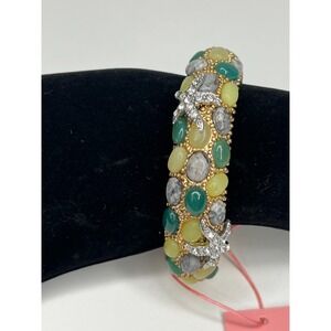 Cabi Tide Pool Bracelet Hinged Bangle Cuff Rhinestone‎ Starfish Gold beach